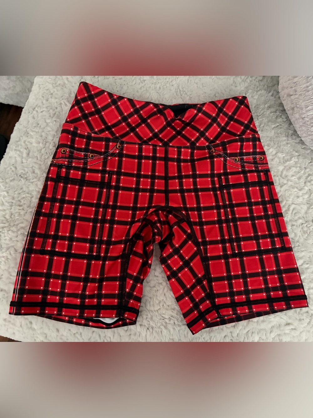INKnBURN Plaid Athletic Bike Shorts